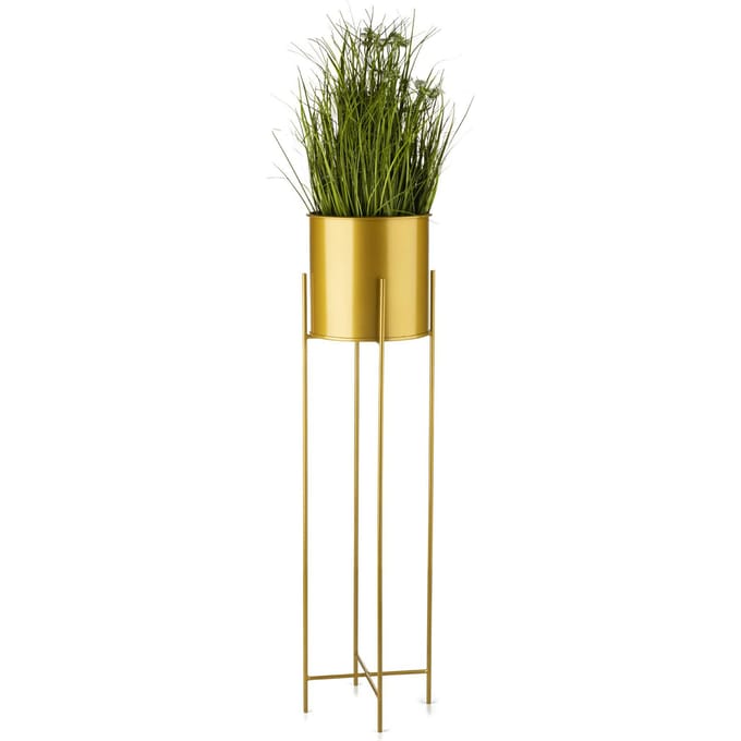 LoftPlant Elegance - Plantenstandaard - Modern loftdesign - Staalconstructie - Goudkleurig - 95 cm