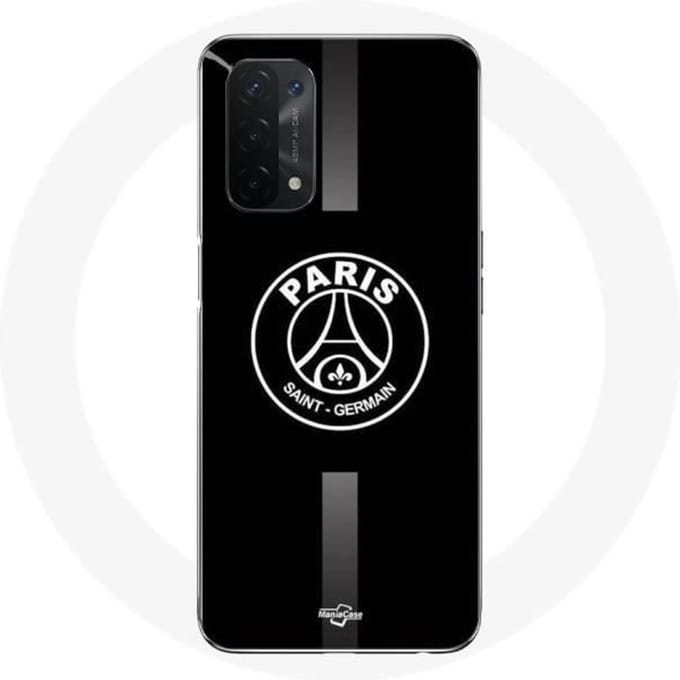 Coque - PSG - Oppo A54 5G - Logo Jordan - Souple - Sportif - Gris Noir gris