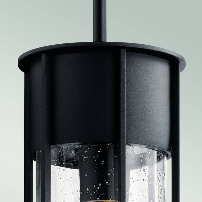 Kichler LED Buiten Hanglamp Camillo | 1X E27 Max 60W | IP44 | Dimbaar | Textured Black