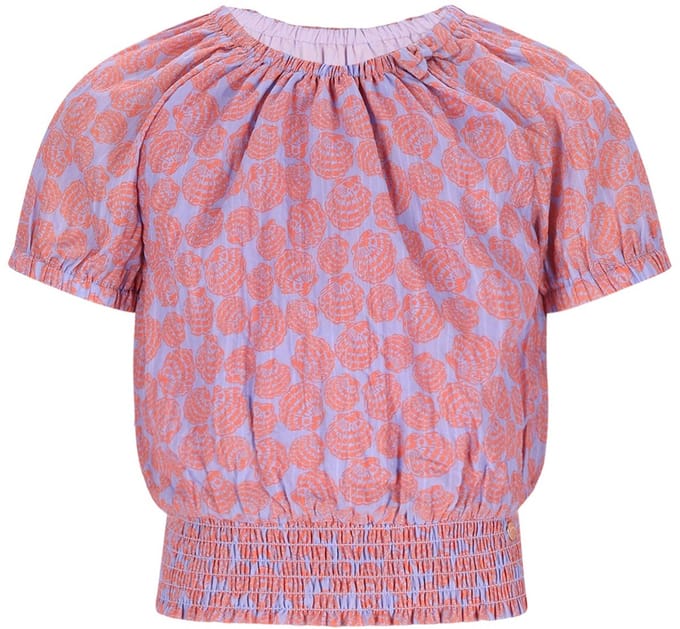 NONO - Tomas Shells AOP Blouse - Galaxy Lilac - Maat 104