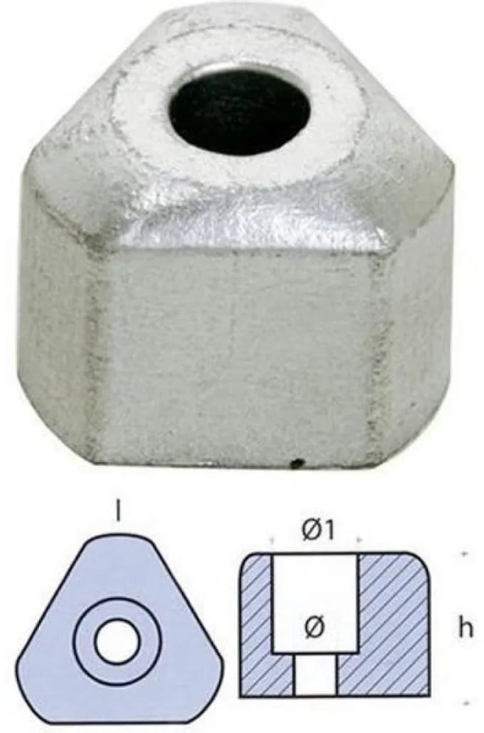 Tecnoseal Gori-anode 20-30 Mm Zilver 6 mm