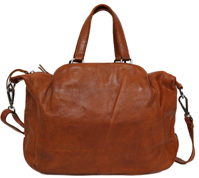 Bear Design Jinte Leren Handtas / Schoudertas - Cognac
