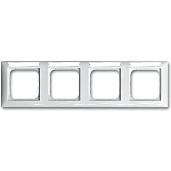 4 Gang Afdekking Frame Met Tekstvenster Alpine Wit - 2CKA001754A4551