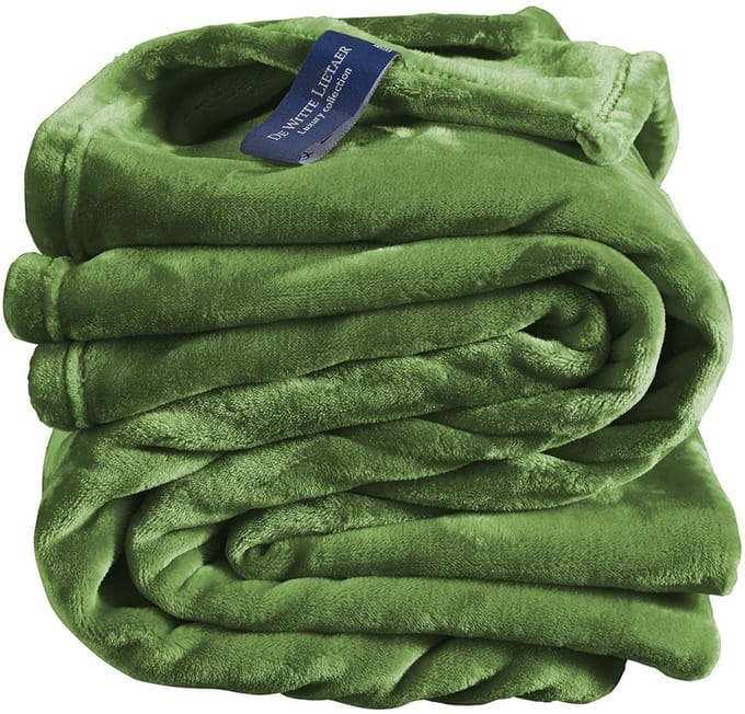 De Witte Lietaer Fleece 'deken Cosy - 150 x 200 cm - Cactus