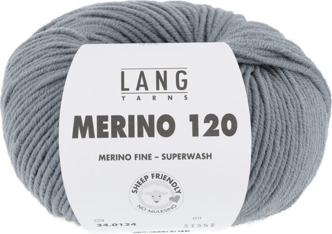 Lang Yarns Merino 120 - 124 muisgrijs - Merinowol Garen