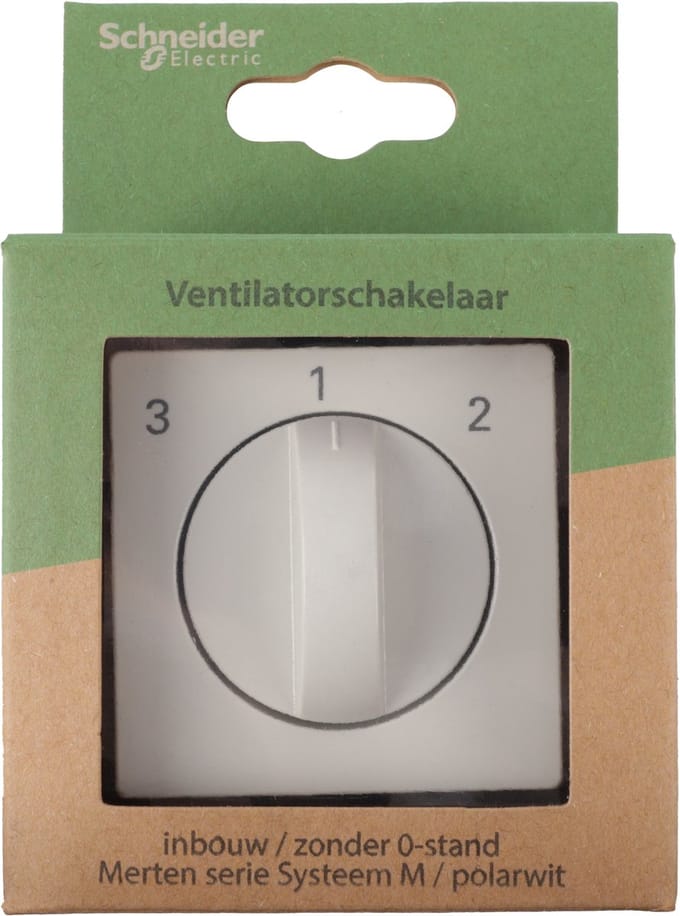 Schneider Merten System-M Ventilatorschakelaar Polarwit