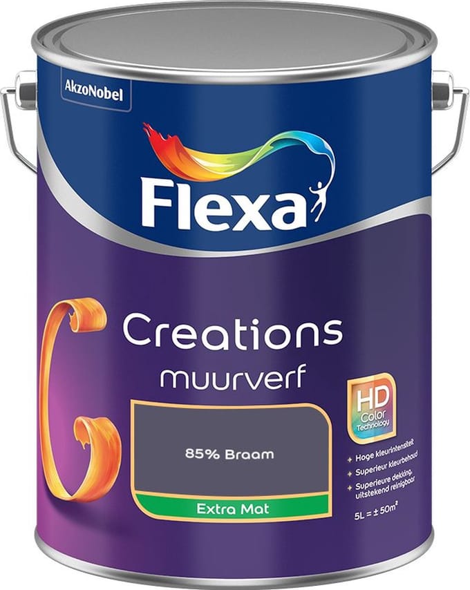 Flexa - Creations Muurverf Extra Mat - 85% Braam - Mengverf - 5 L