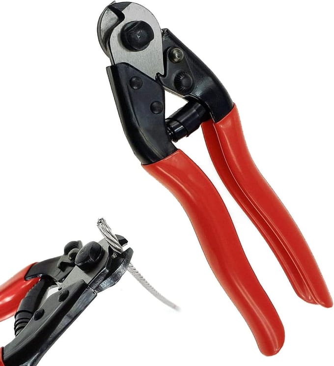 Kabelsnijder - Draadsnijder - Klusprojecten - Veiligheidsslot - 7.5 inch - Rood