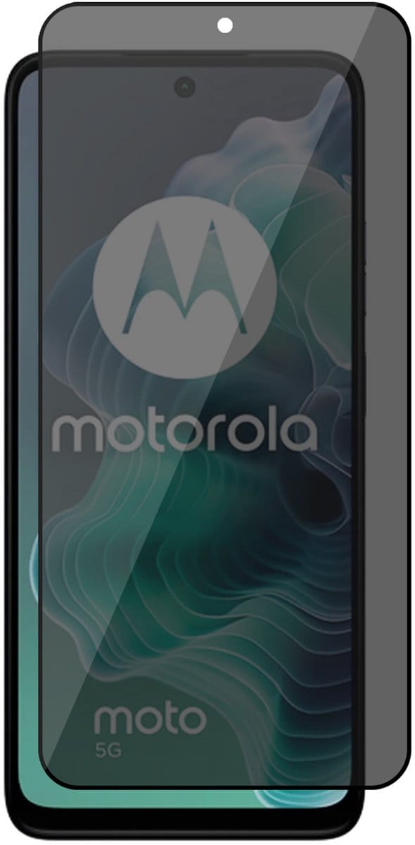 Privacy Screenprotector geschikt voor Motorola Moto G35 / G75 - Volledig Dekkend Glas Screen Protector