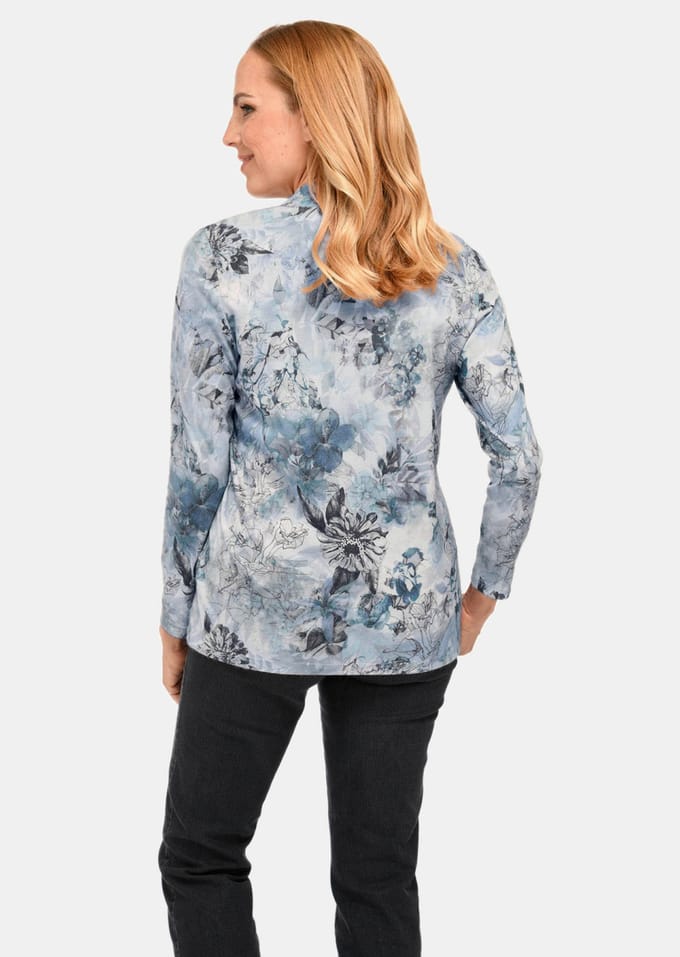 Flanellen shirt - blauw / gedess. - Gr. 54 van Goldner Fashion