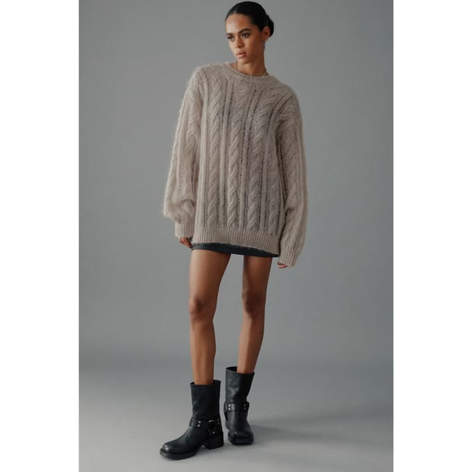 Mikuta The Light Oversized Cable Knitted Sweater Größe: S | Pullover Outlet | Damen