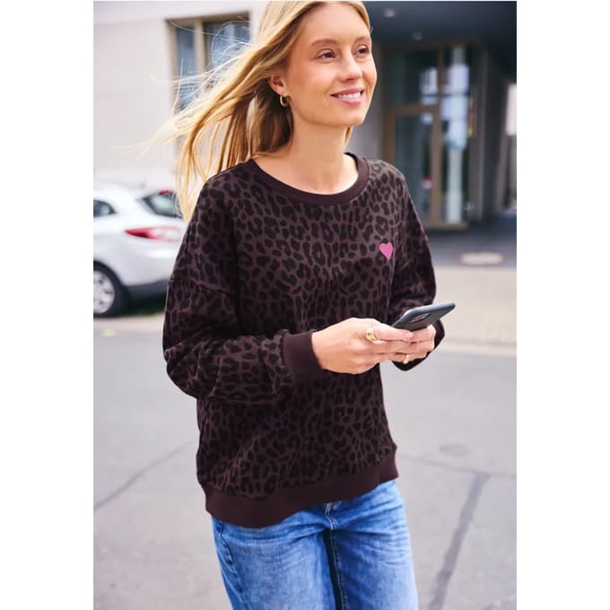 Sweatshirt met ronde hals in een Loose Fit-pasvorm