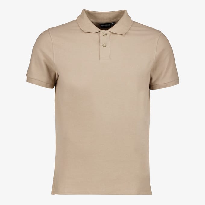 Unsigned heren polo beige - Maat L