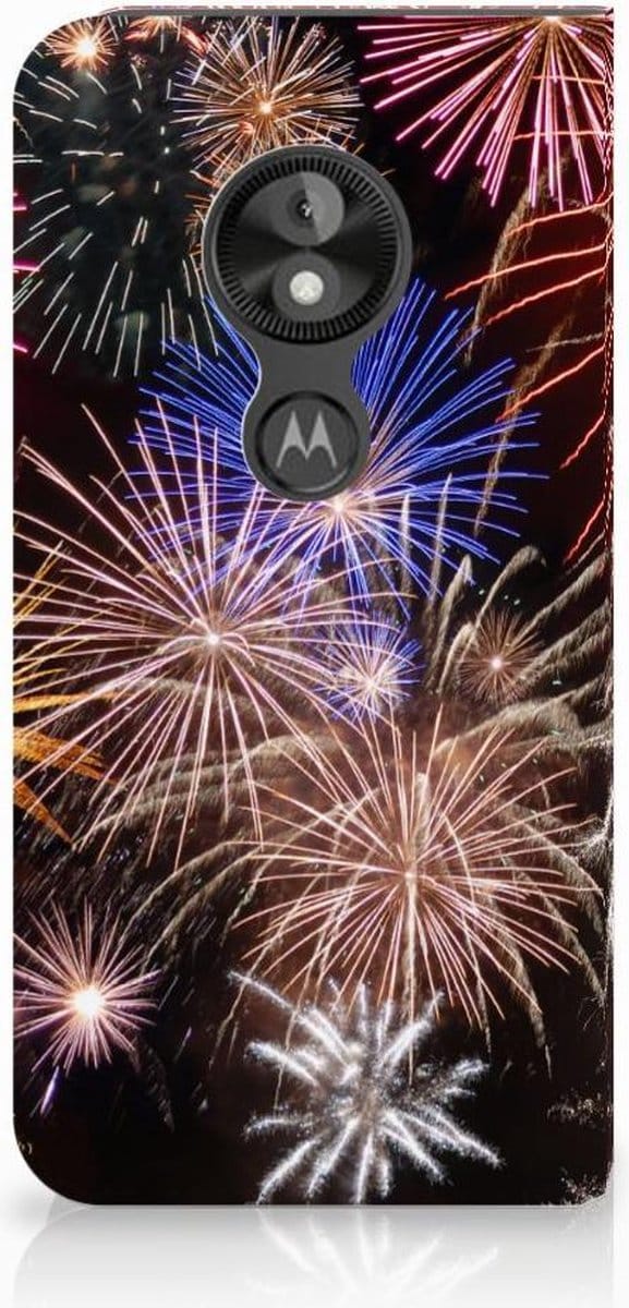 Motorola Moto E5 Play Hippe Standcase Vuurwerk