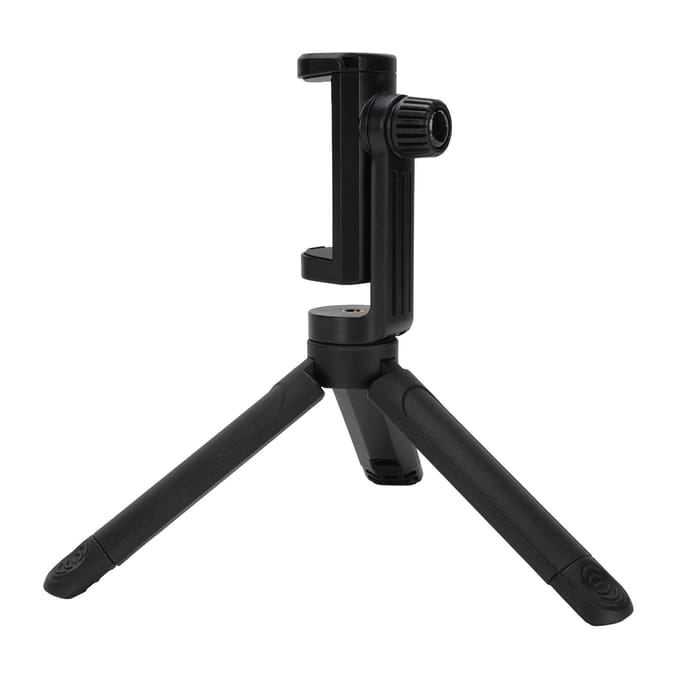 Telefoon Uitschuifbaar Statief Universeel Horizontaal Verticaal Statief Standaard met Telefoonklem Koude Schoenbevestiging black