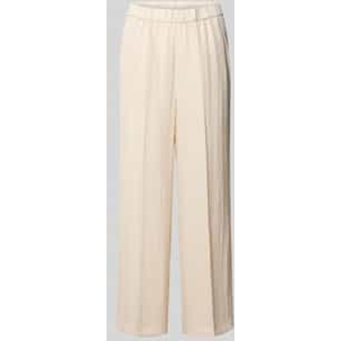 wide fit broek van viscosemix met persplooien