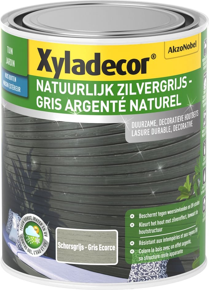 Xyladecor Natuurlijk Zilvergrijs Schorsgrijs 1 L