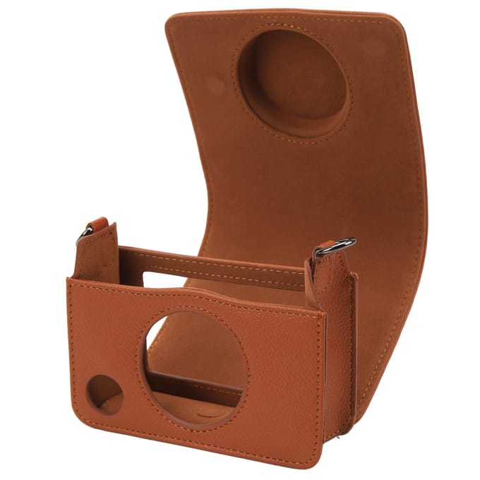 Instant Camera Tas Licht Luxe Textuur PU Compatibele Camera Lederen Hoes voor Fujifilm Mini EVO bruin