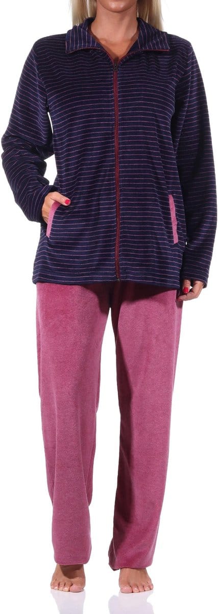 Elegant Dames Gestreept Homewear Nicky Fluweel - 212 216 98 237