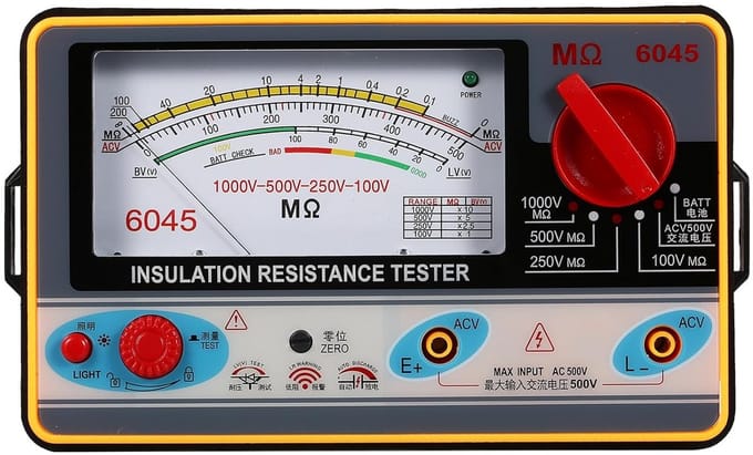 Digitale Isolatiemeter - Isolatietester - Elektrisch Testen - Breed Testbereik - 100V 1000V - Grijs