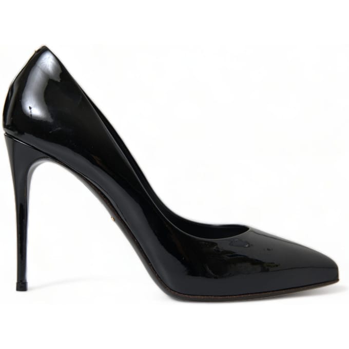 Dolce & Gabbana Zwarte Patenten Leren Hakken Schoenen