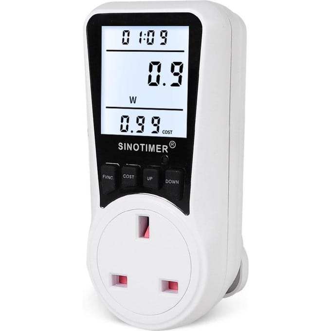 DDS109L Digitale Energiemeter Wattmeter Bewakingsapparaat Wattage Elektriciteit Kwh Vermogensmeting UK Plug