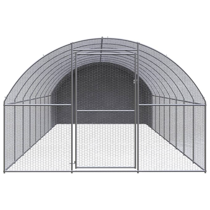 vidaXL - Kippenren - 3x10x2 - m - gegalvaniseerd - staal
