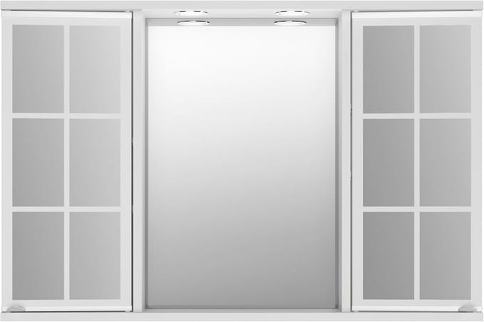 Spiegelkast 90 cm breed met LED-spots en 2-deuren
