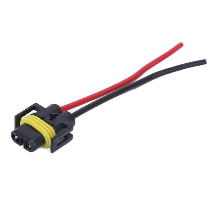 H11 H8 Connecteur de Phare Douille d'Ampoule Faisceau de Câbles Connecteurs pour Phare Phare Antibrouillard 12V 24V black
