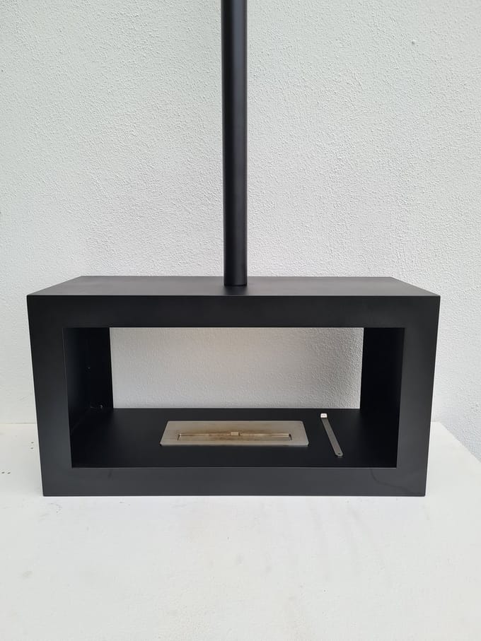 Stalen hangende haard 75/40 bio ethanol