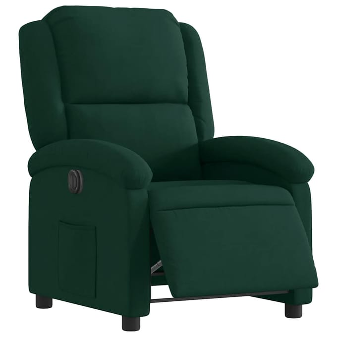 vidaXL - Fauteuil - verstelbaar - elektrisch - stof - donkergroen