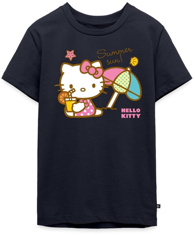 Hello Kitty Op Het Strand Onder Een Zonnescherm Premium T-Shirt Tiener
