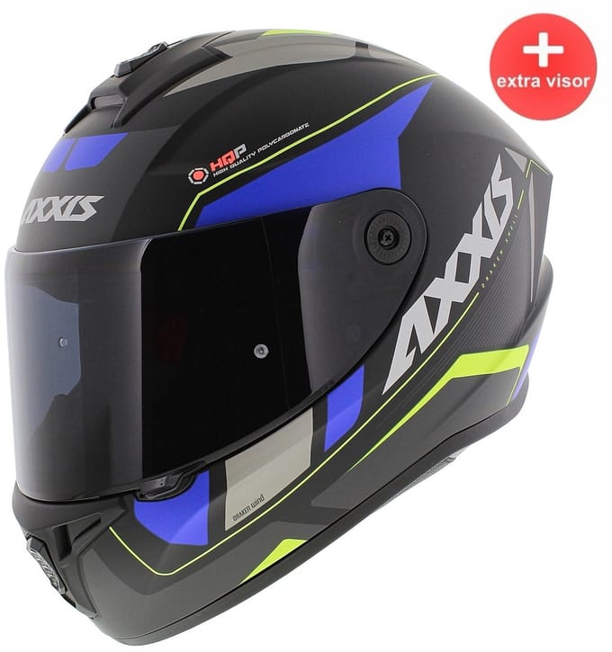 Axxis Draken S helm Wind mat zwart blauw