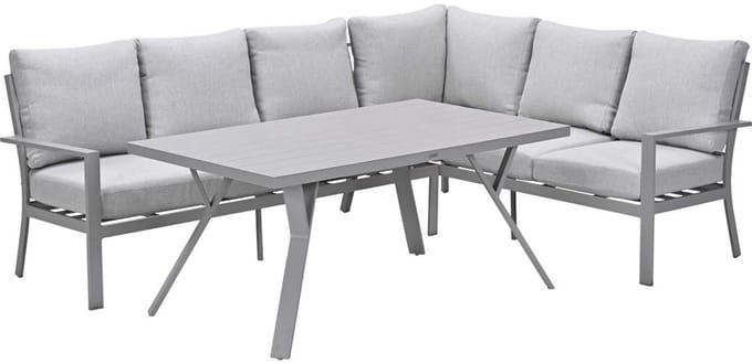 Garden Impressions Sergio lounge-dining set rechts - taupe-valley sand