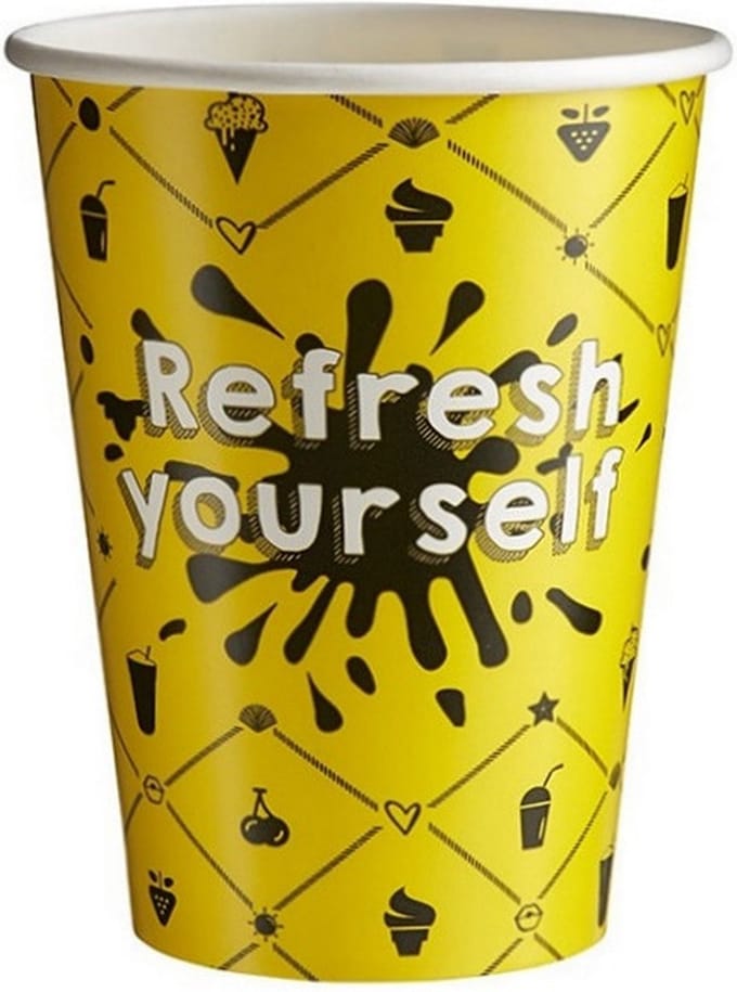 Milkshake beker Karton Refresh 300ml/12oz - 1.000 stuks.
