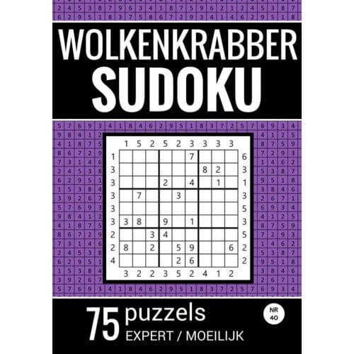Wolkenkrabber Sudoku - Nr. 42 - 75 Puzzels - Expert / Moeilijk - Sudoku Puzzelboeken