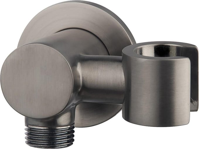 Wiesbaden UniMatch wandaansluitbocht met kantelbare handdouchehouder rond 1/2" gunmetal