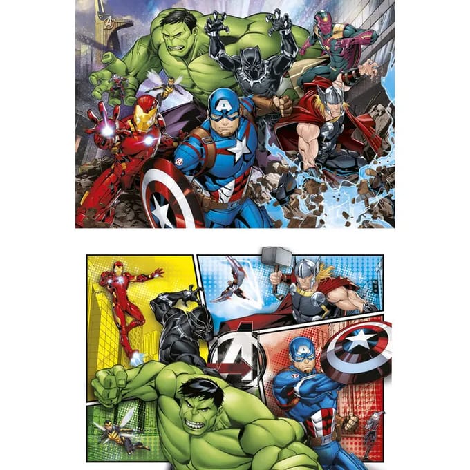 Clementoni - Puzzel - 2x60 Stukjes - Marvel Avengers - Puzzel Voor Kinderen - Vanaf 5 Jaar