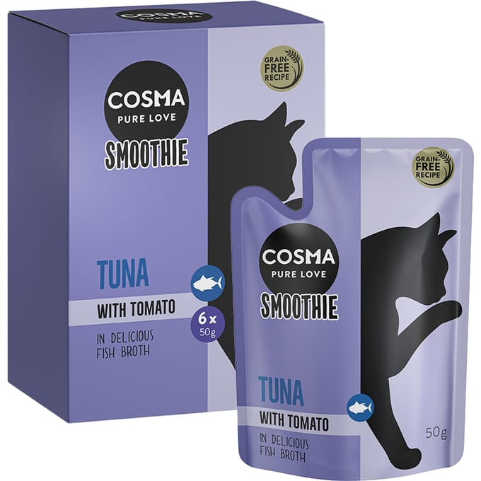 12x60g Cosma Smoothies Kattensnacks Tonijn met Tomaat