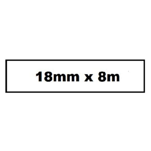 Labeltape Quantore TZE-241 18 mm x 8 m wit/zwart