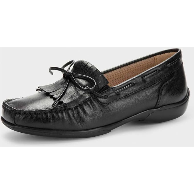 Mocassins van echt leer - zwart - Gr. 38 van Goldner Fashion