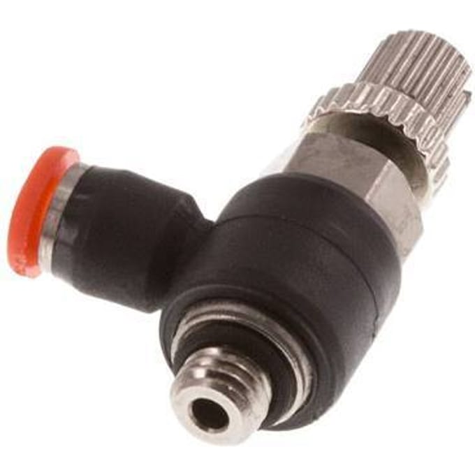 L-stuk Regelventiel 3 mm - M5 Regeling-in Messing/PBT