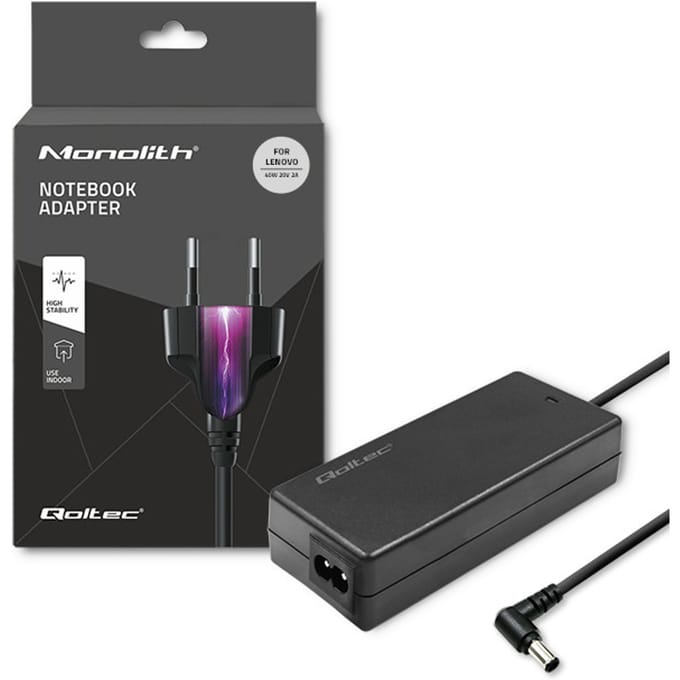 Qoltec laptopstroomadapter voor Lenovo 40W |   20V |   2A |   5.5*2.5 |   Stroomkabel