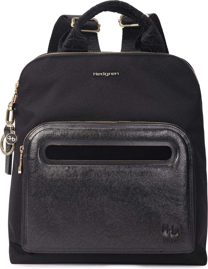 Hedgren vrijetijdsrugzak rugzak Latte Square Backpack RFID Celebration Black zwart