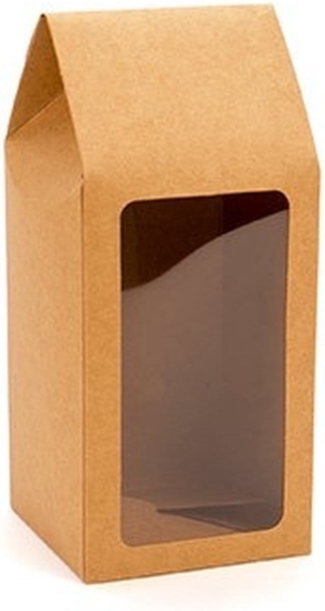 Kraftdoosjes met Venster 8,9x8,9x21,6cm (25 stuks)