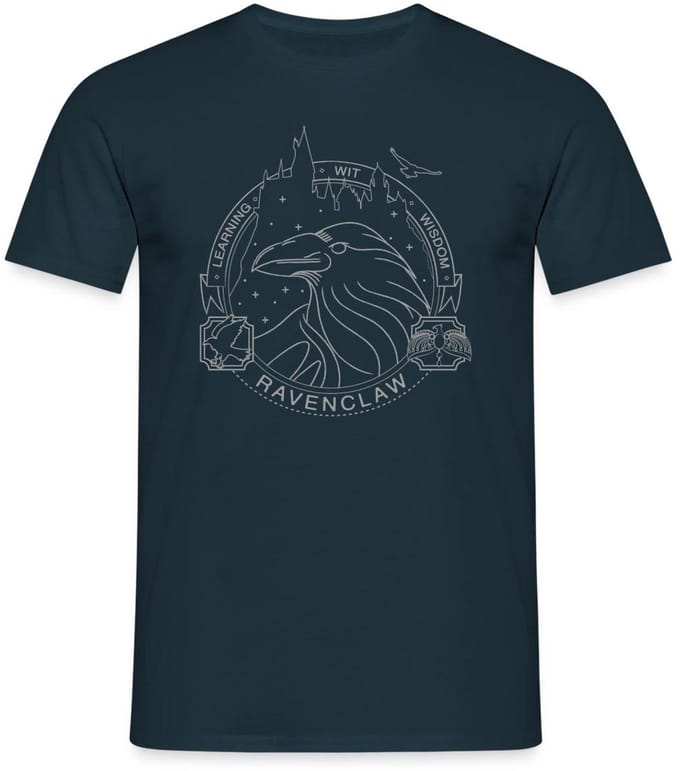 Harry Potter Ravenklauw Lineart T-Shirt Heren