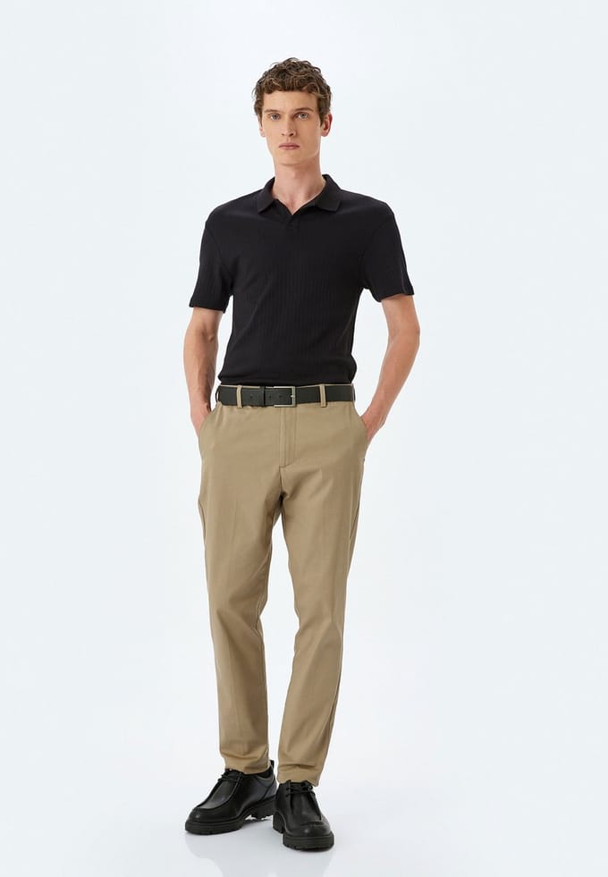 Korte mouw Polo met V-kraag T-Shirt