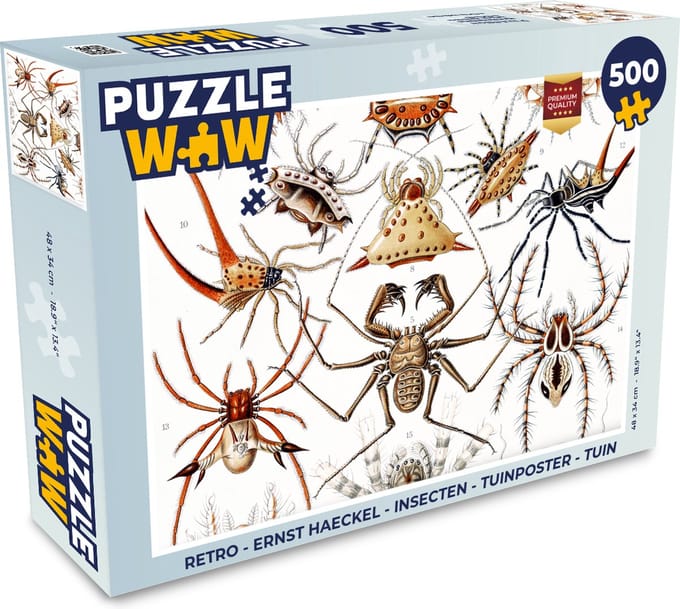 Puzzel Retro - Spin - Ernst Haeckel - Spinnen - Legpuzzel - Puzzel 500 stukjes
