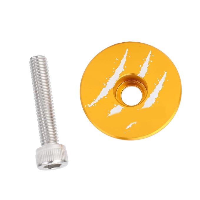 Mountainbike Balhoofdstel Topdeksel Racefiets Aluminiumlegering Voorvork Stuurpen Topdop goud