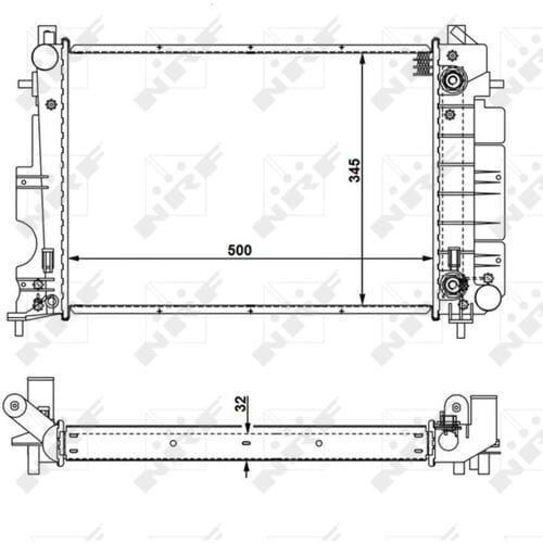 Radiator, motorkoeling NRF 58109